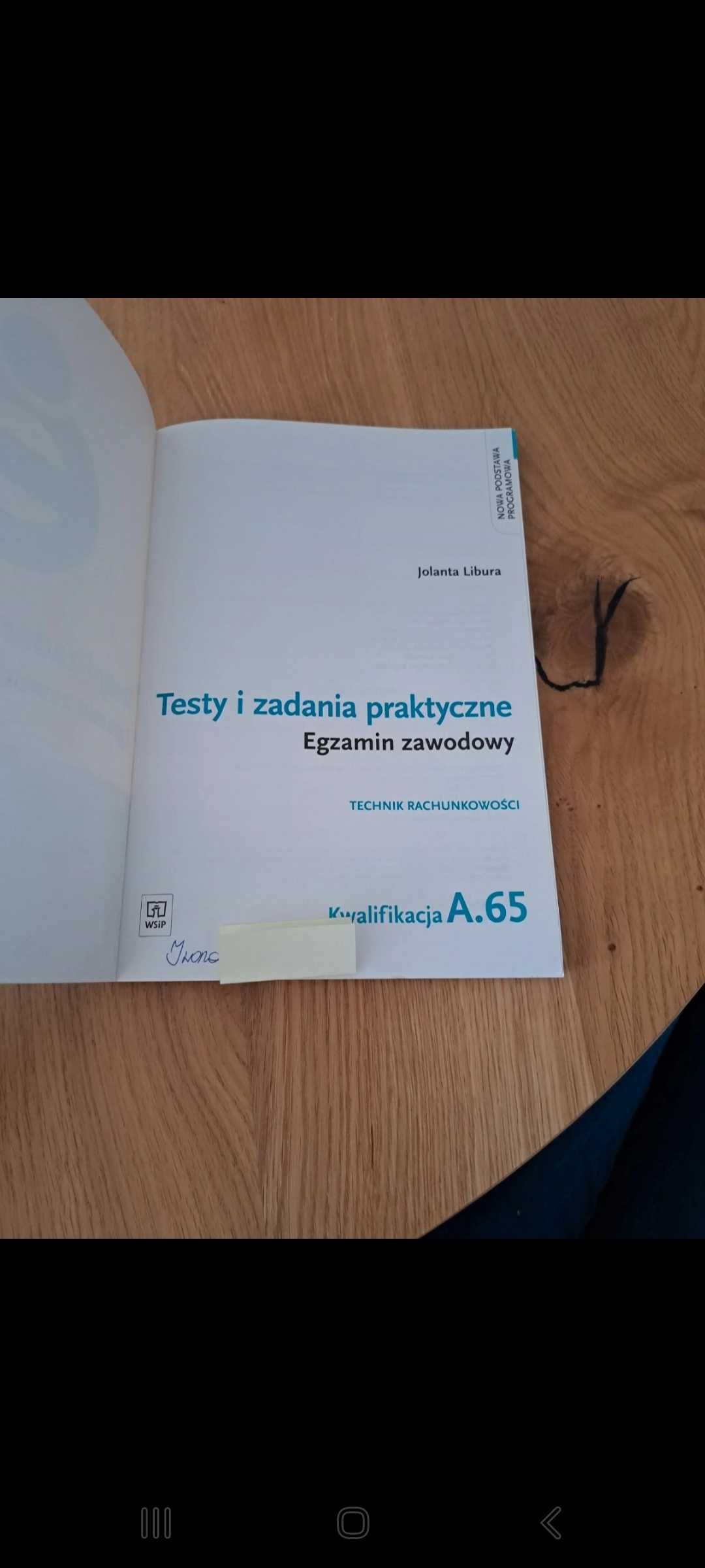 Zestaw książek rachunkowość, testy przygotowujace do egzaminu