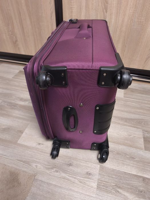 Чемодан гигант для путешествий, чемодан на колесах з тканини фірмовий