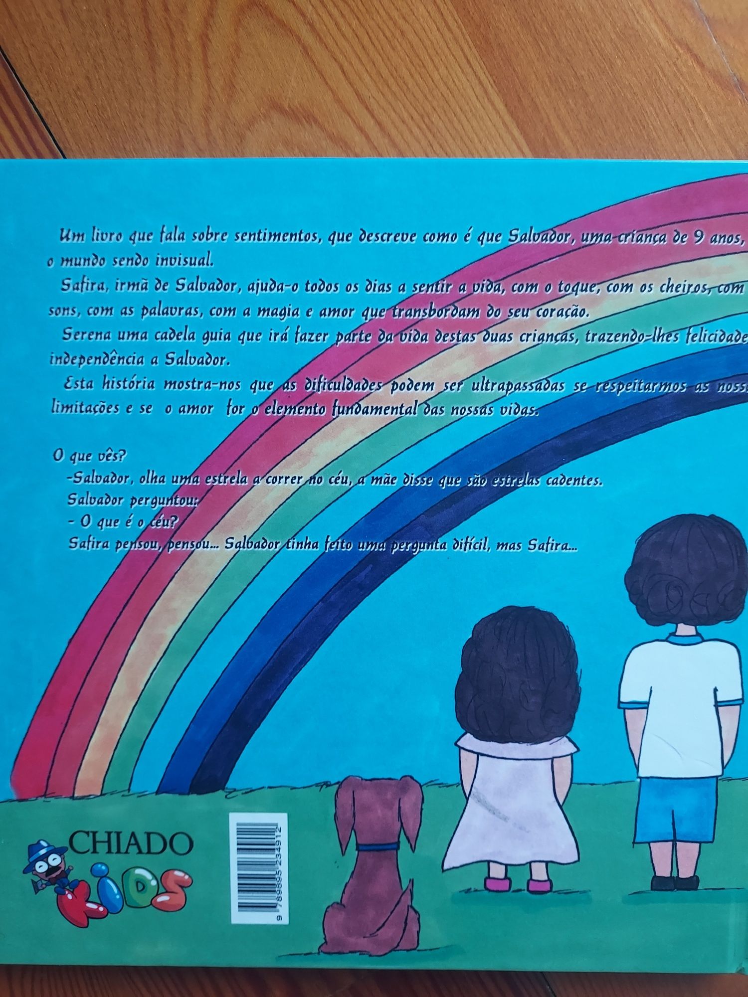 Livro infantil de capa rija como novo " O que vês?"