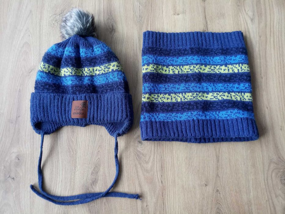 czapka i komin, r. 52-54 dla chłopca