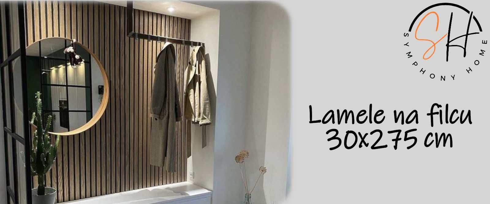 Lamel LAMELE ścienne na filcu akustyczne 275 cm panele