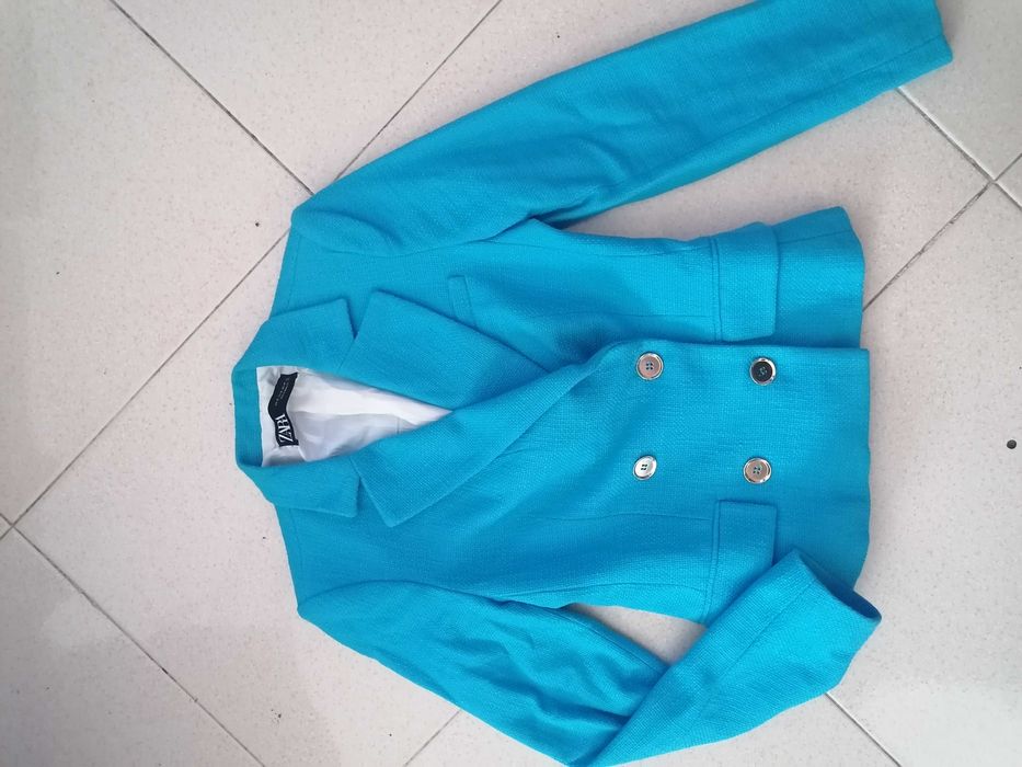 Blazer azul 100% algodão da Zara, novo