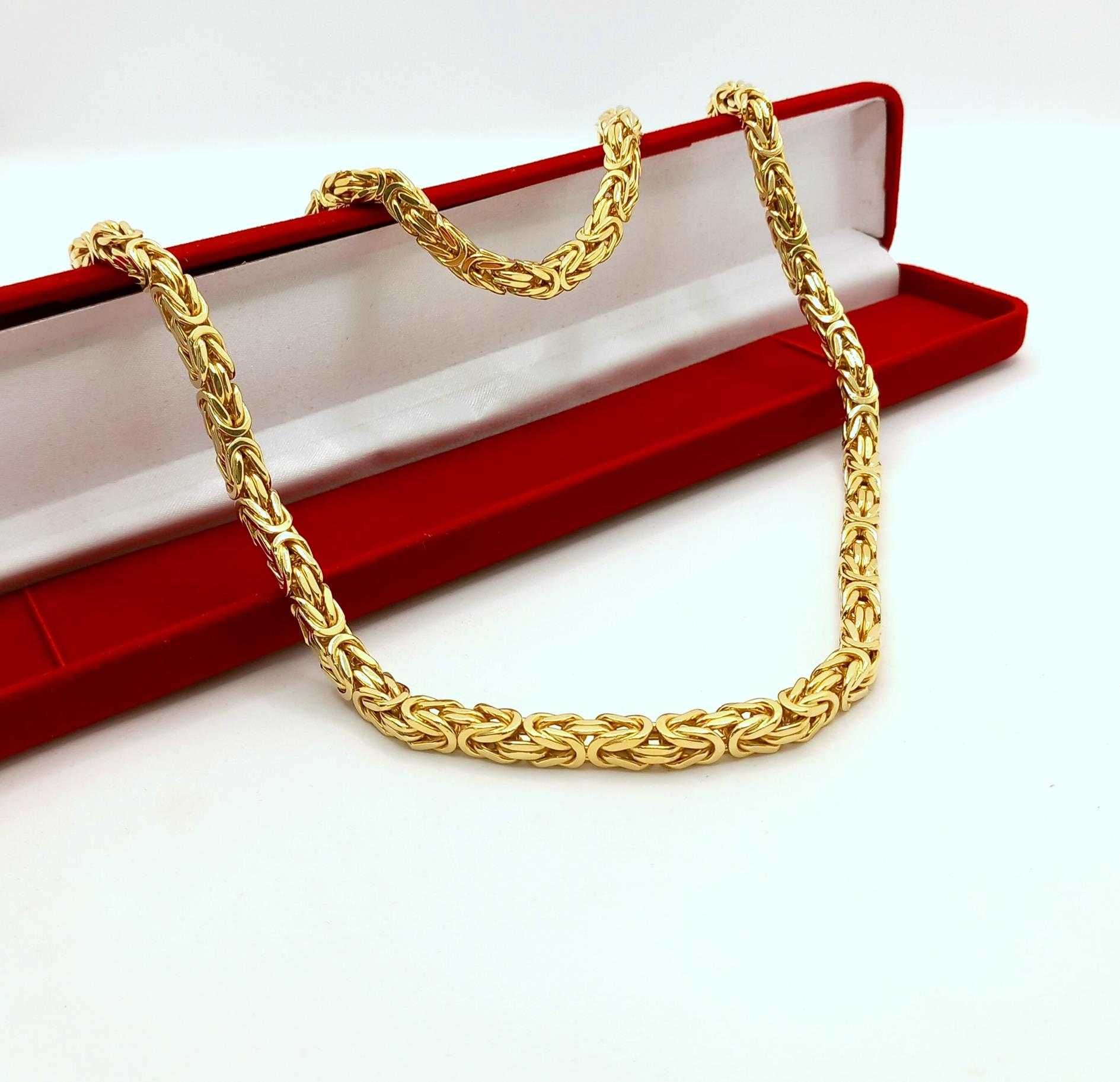 Złoty łańcuszek gruby królewski Pr.585 W:131gr 62cm ,
