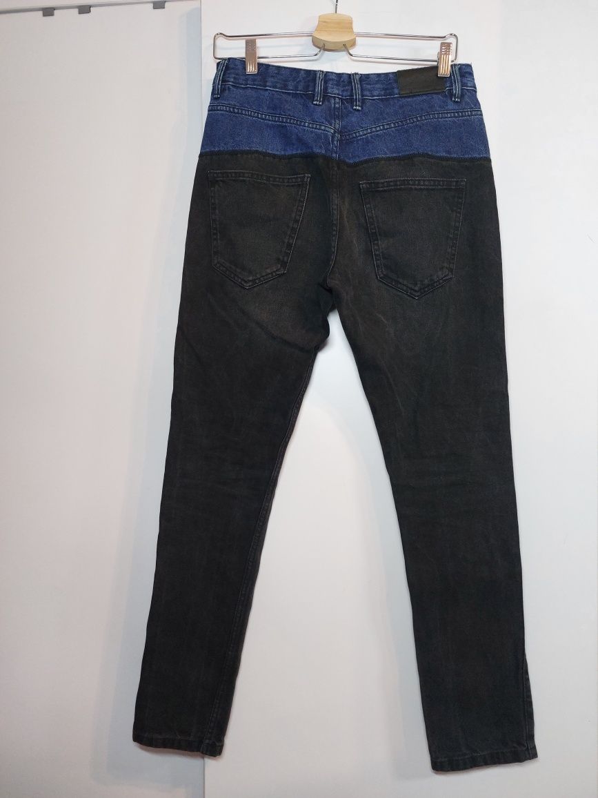 Czarne spodnie rurki Reserved W29 L32 jeansowe spodnie rurki dżinsy Ni