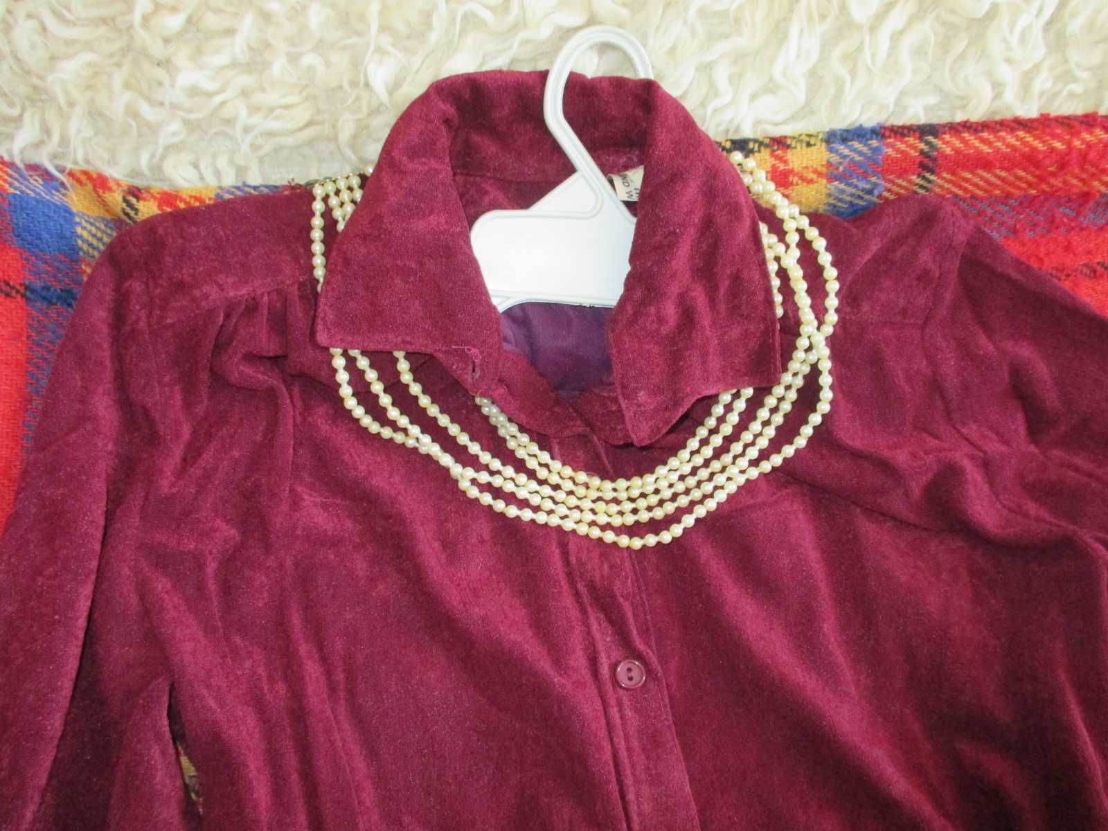 Sukienka bordowa w stylu klasycznym rozm. 42/44