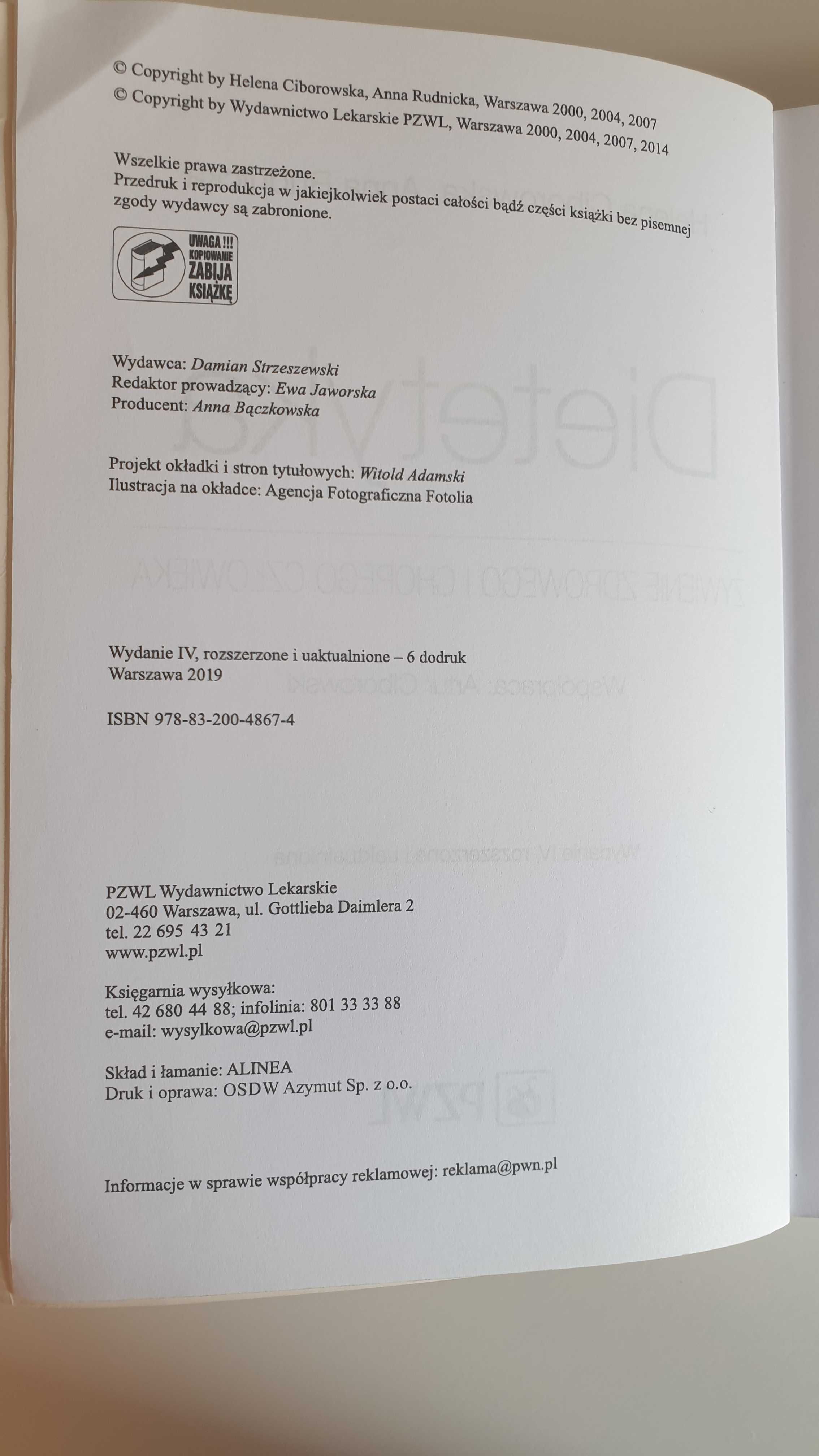 Żywienie zdrowego i chorego człowieka - DIETETYKA, PZWL