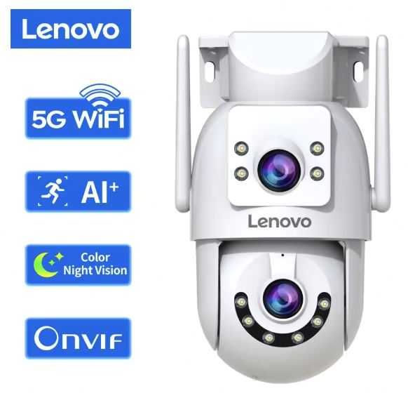 Камера Lenovo 4K 6MP 5G Wi-Fi |Трекінг руху| IP66 | 360° Новинка 2025!