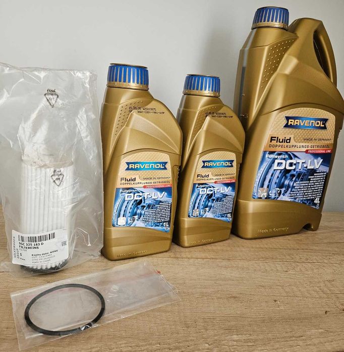 DSG DQ 381 -Olej Ravenol DCT-LV Fluid 6l + OEM filtr oleju + OEM oring