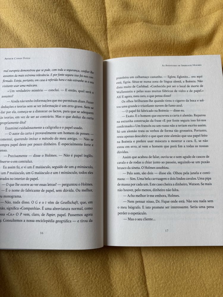 Livro “As aventuras de Sherlock Holmes”