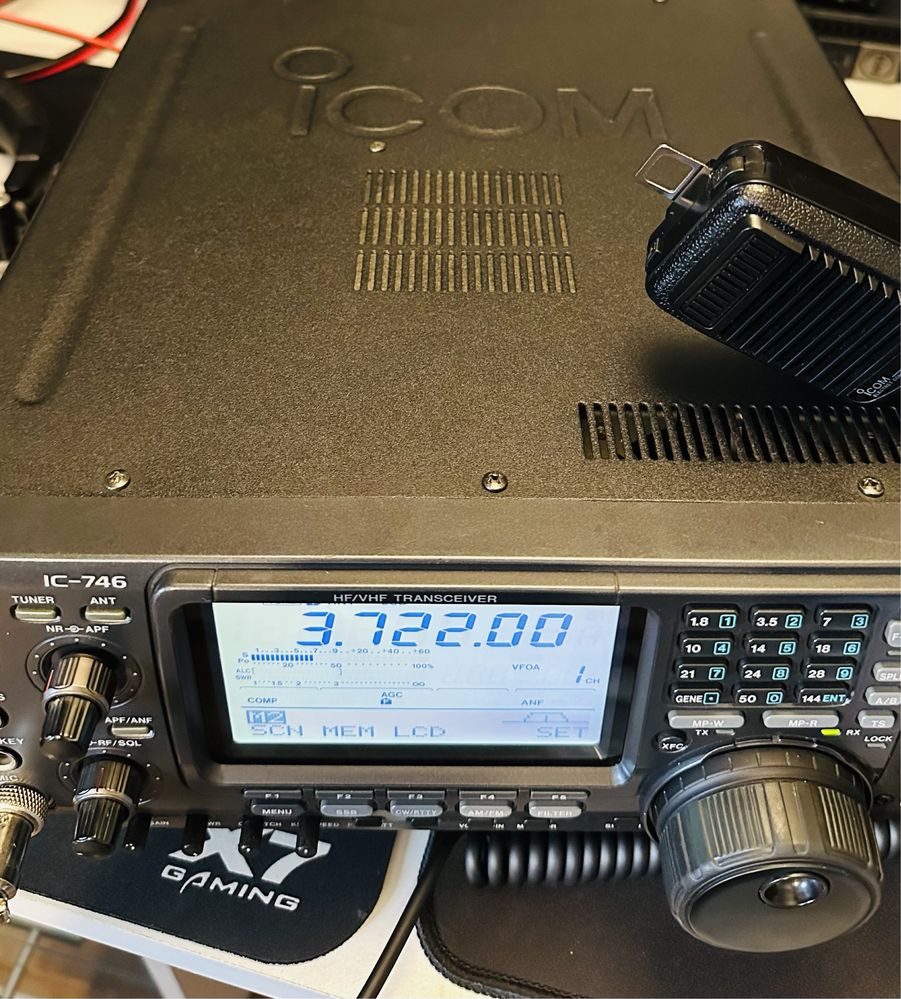 Icom IC-746 IC 746 transceiver radio, skrzynka ant, KF+WARC/144MHz(2m)
