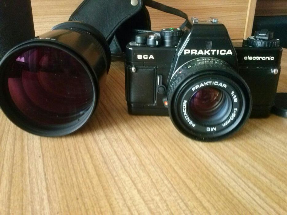 Aparat Praktica BCA obiektyw Prakticar 4/300 MC Carl Zeiss Jena