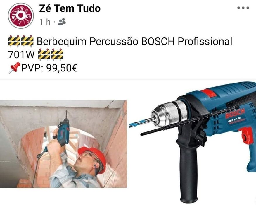 Berbequim Percussão BOSCH Profissional 701W