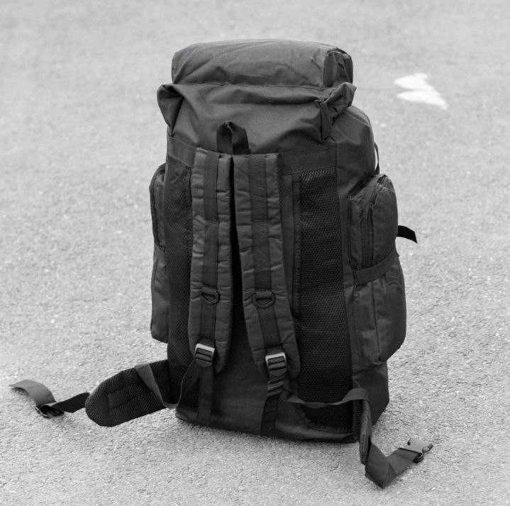 Тактичний рюкзак 70л військовий зсу чорний камуфляж наплічник баул