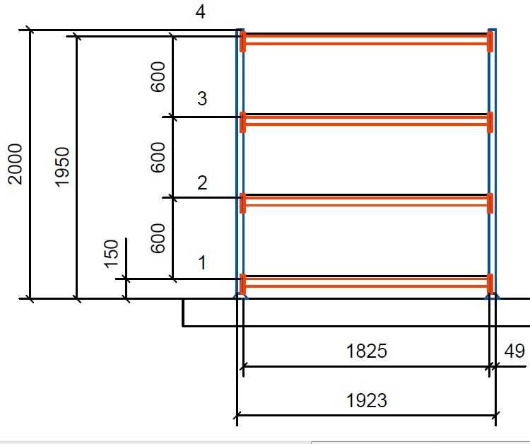 Regał półkowy Mecalux M7 picking 200x182x60cm - 4 półki NOWY