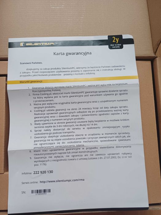 Pudełko od zasilacza, SilentiumPC, Vero m1, 600 W