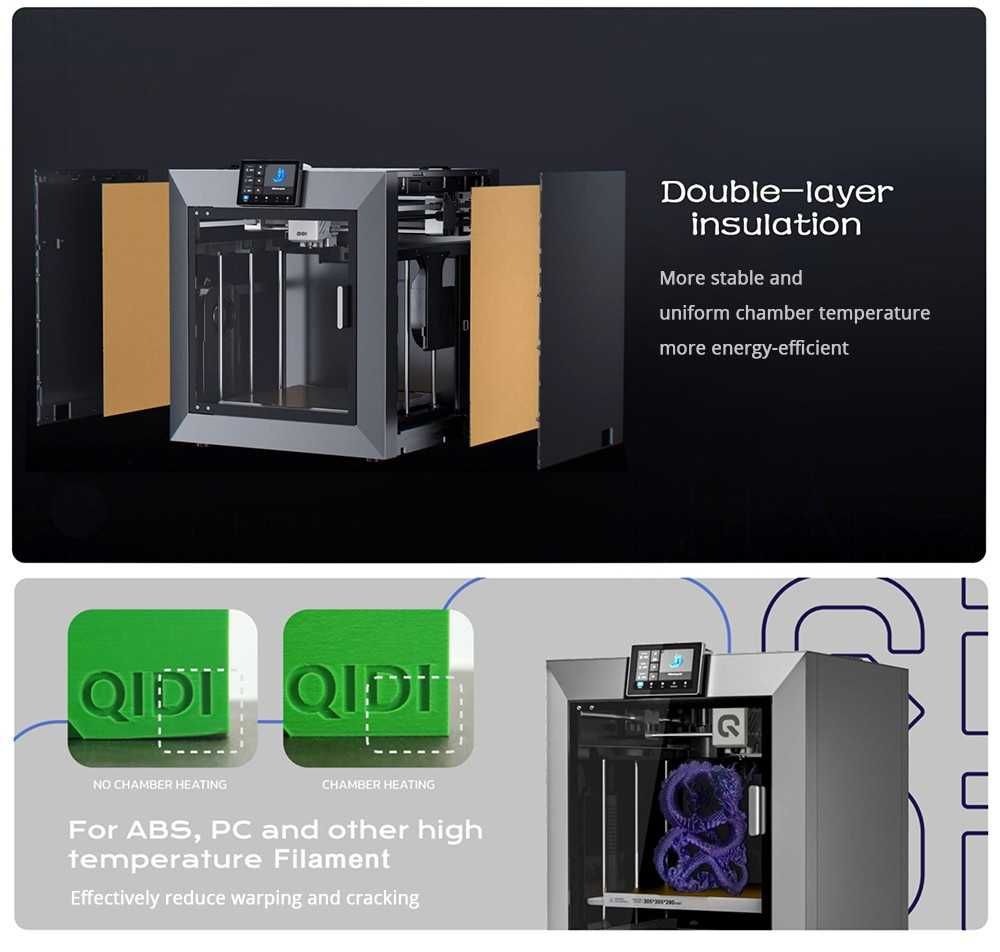 3D-принтер QIDI TECH PLUS4, камера 1080P, розмір друку 305*305*280 мм