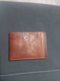 Nowy portfel prawdziwa gruba skóra marki Valentino brązowy