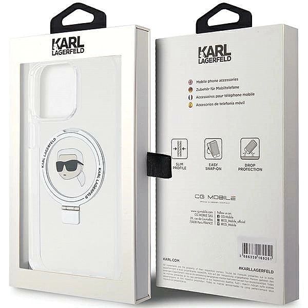 Etui Karl Lagerfeld Ring Stand Karl Head MagSafe do iPhone 15 Pro Max