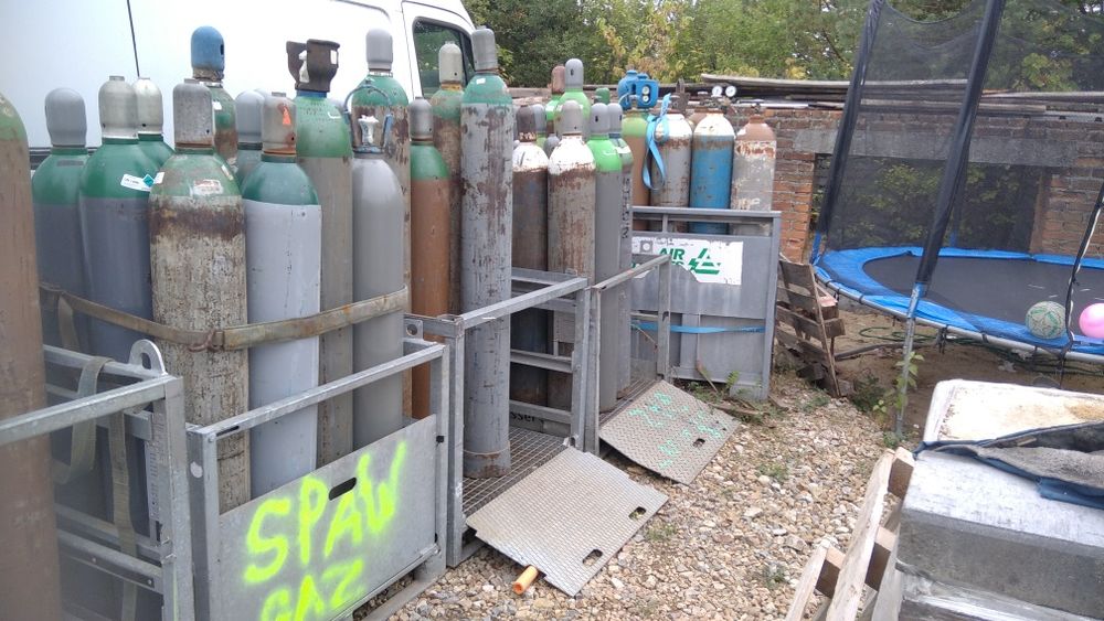 Gazy techniczne butle wymiana gazy techniczne tlen acetylen argon mix