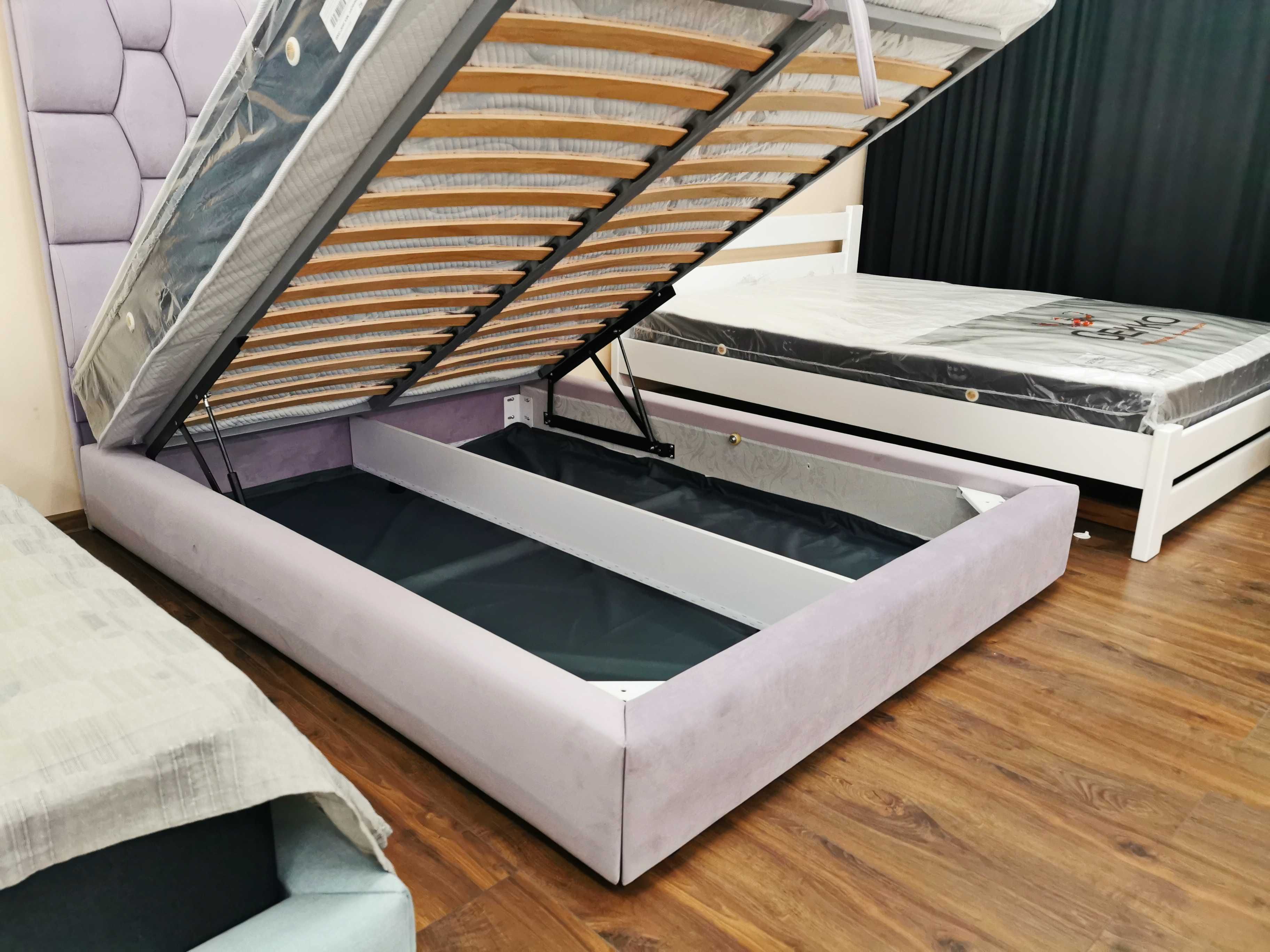Мягкая двуспальная Кровать SAVERO 160Х200 с Подъёмным механизмом