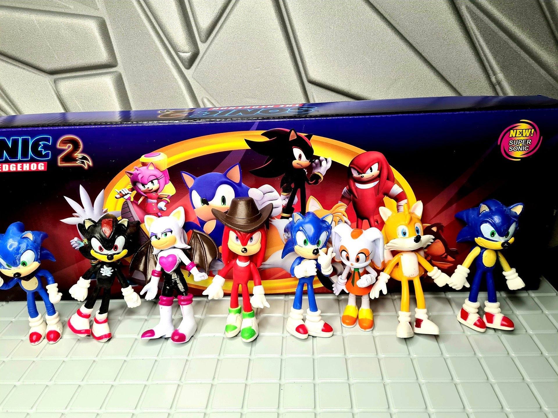 Nowy duży zestaw figurek figurki Sonic 8 szt - zabawki