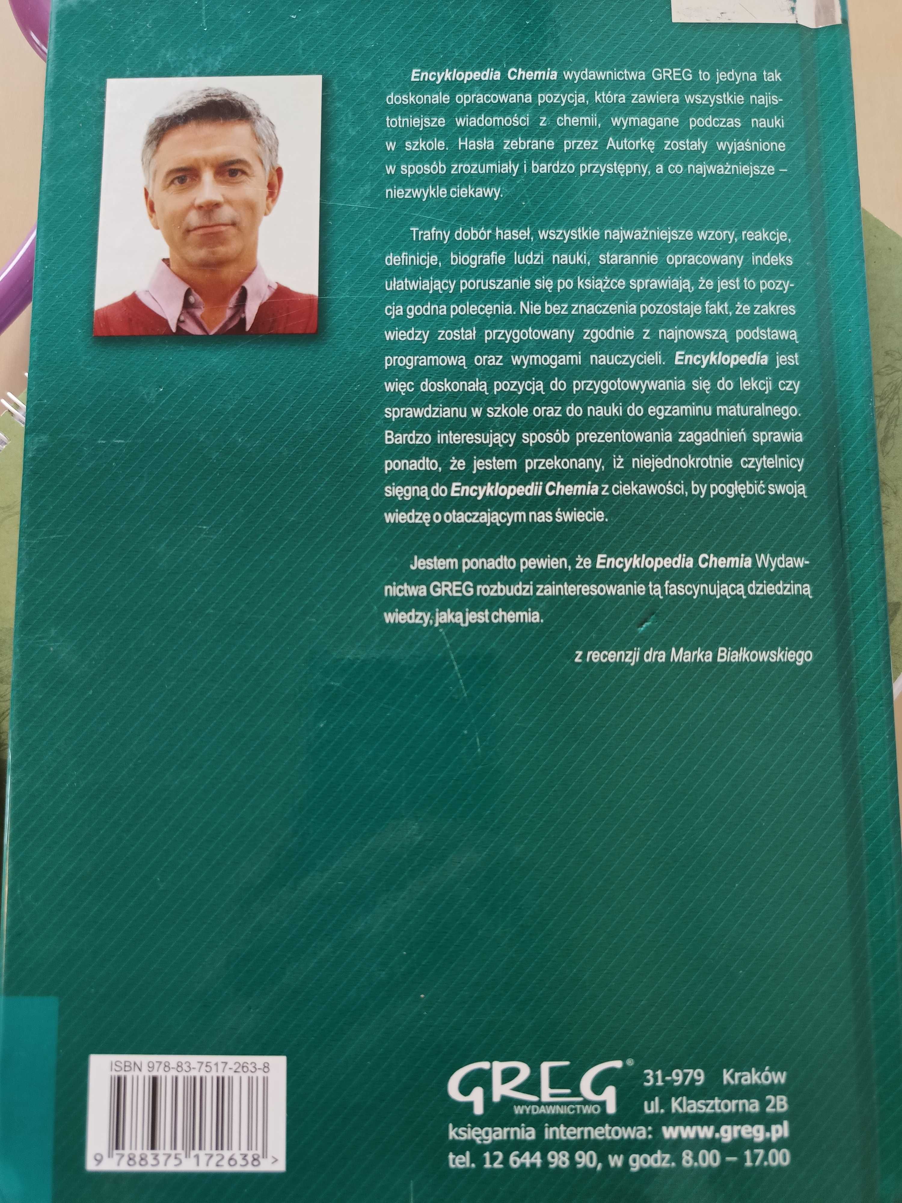Encyklopedia Chemia - matura rozszerzona z chemii, wydawnictwo Greg