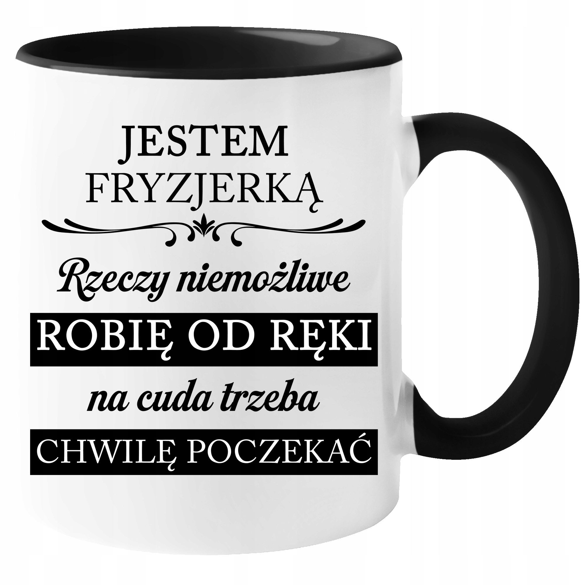Kubek dla Fryzjerki "Rzeczy Niemożliwe" z Opakowaniem
