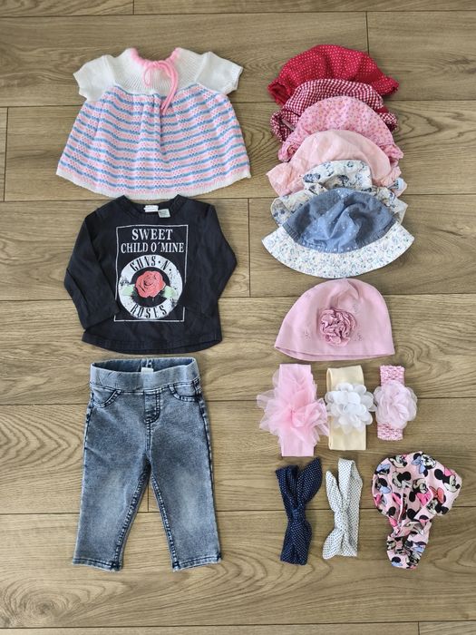 Paczka dla dziewczynki-ubrania rozm.62/68, pościel +GRATISY!