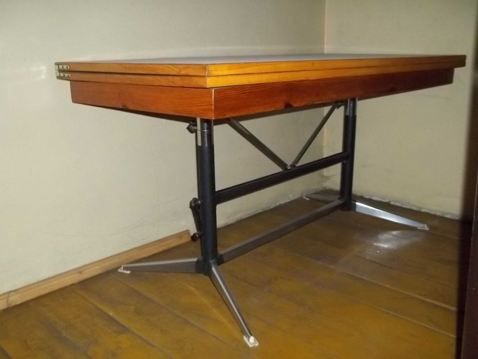 ANTYK ława i stół rozkładany 2 w 1 rozkładany blat regulowana wysokość