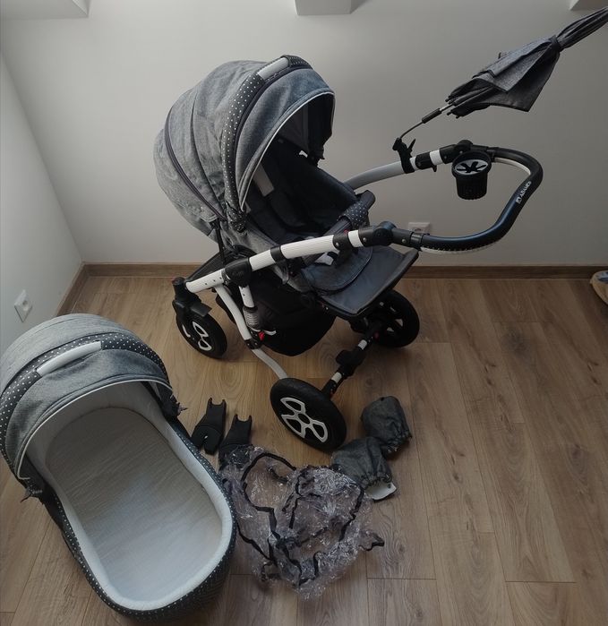 Wózek Adamex Barletta + fotelik + baza