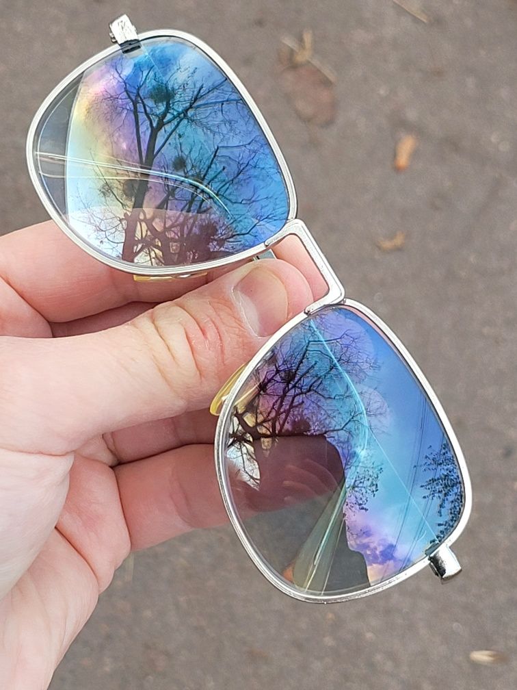 Винтажные очки 80-х, минеральное стекло, эксклюзивный подарок