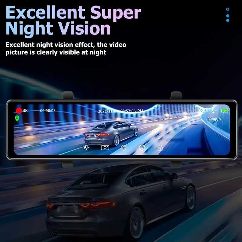 espelho retrovisor ADDKEY 4K GPS WiFi