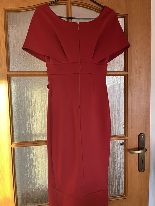 Elegancka Sukienka wesele poprawiny sylwester XS/34 falbany