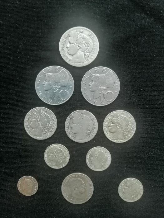 Monety srebrne Stara Francja, Austria 1866-71