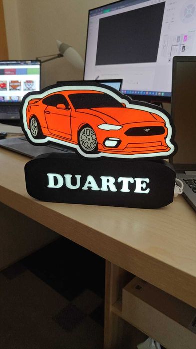Candeeiro Mustang Personalizado