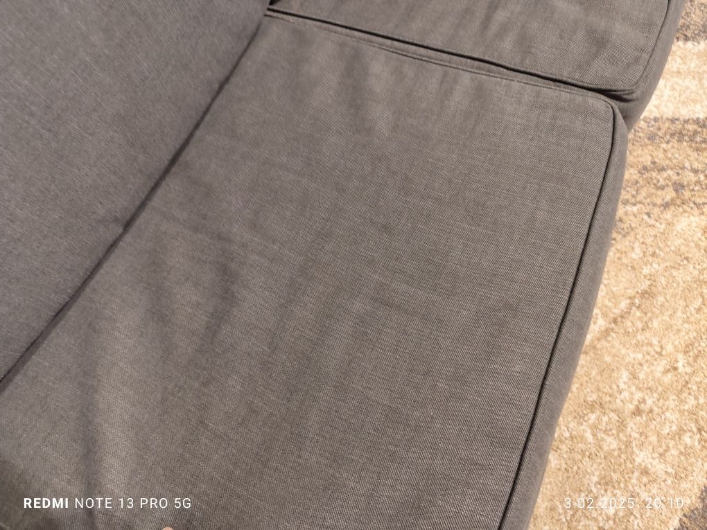 IKEA Evertsberg szara sofa rozkładana  2 dwu osobowa