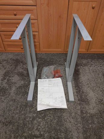 metalowe nogi do biurka szare srebrne stelaż podstawa śruby