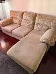 Sofa chaise longue creme