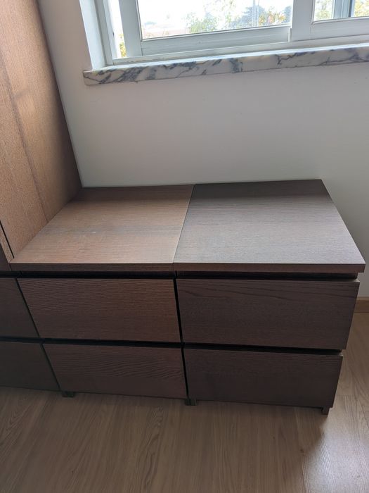 Para de Mesas de Cabeceira Modernas Castanho-Escuro IKEA MALM