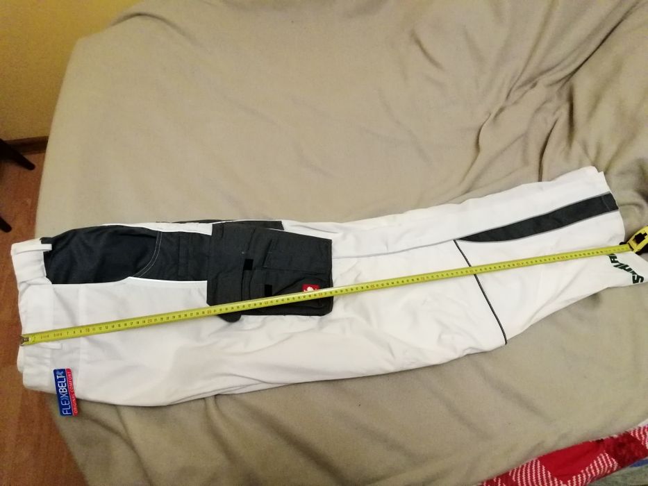 Spodnie robocze 62 strauss 5xl malarskie białe struś bhp odzież xl pas