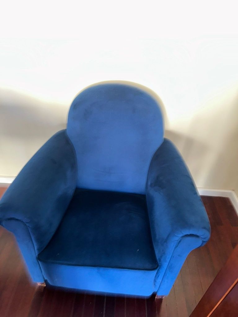Sofa de 1 lugar azul petroleo