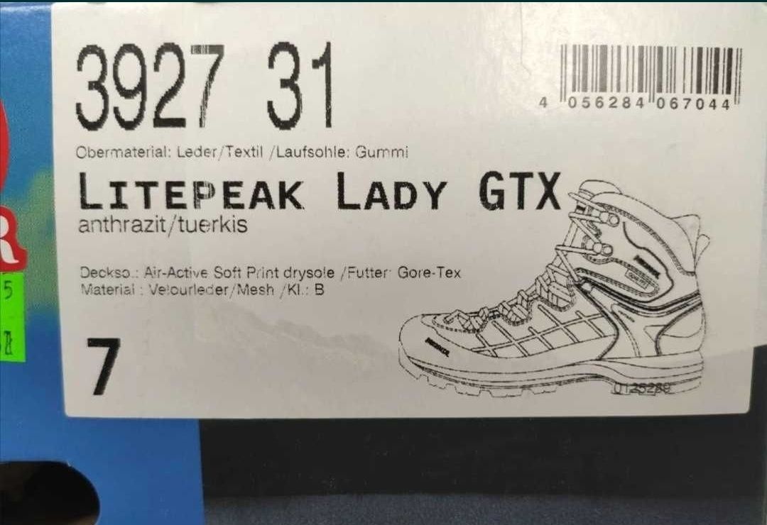 Meindl Litepeak Lady GTX buty trekkingowe damskie 41/7 jak nowe