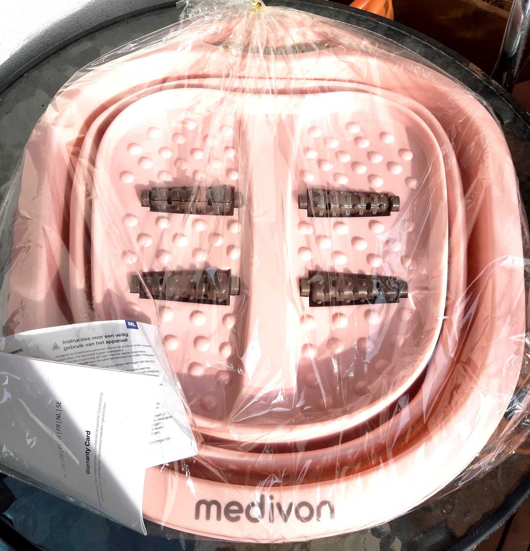 Masażer do stóp Medivon Aqua Spa 6L masaż wałkowy uciskowy Różowy