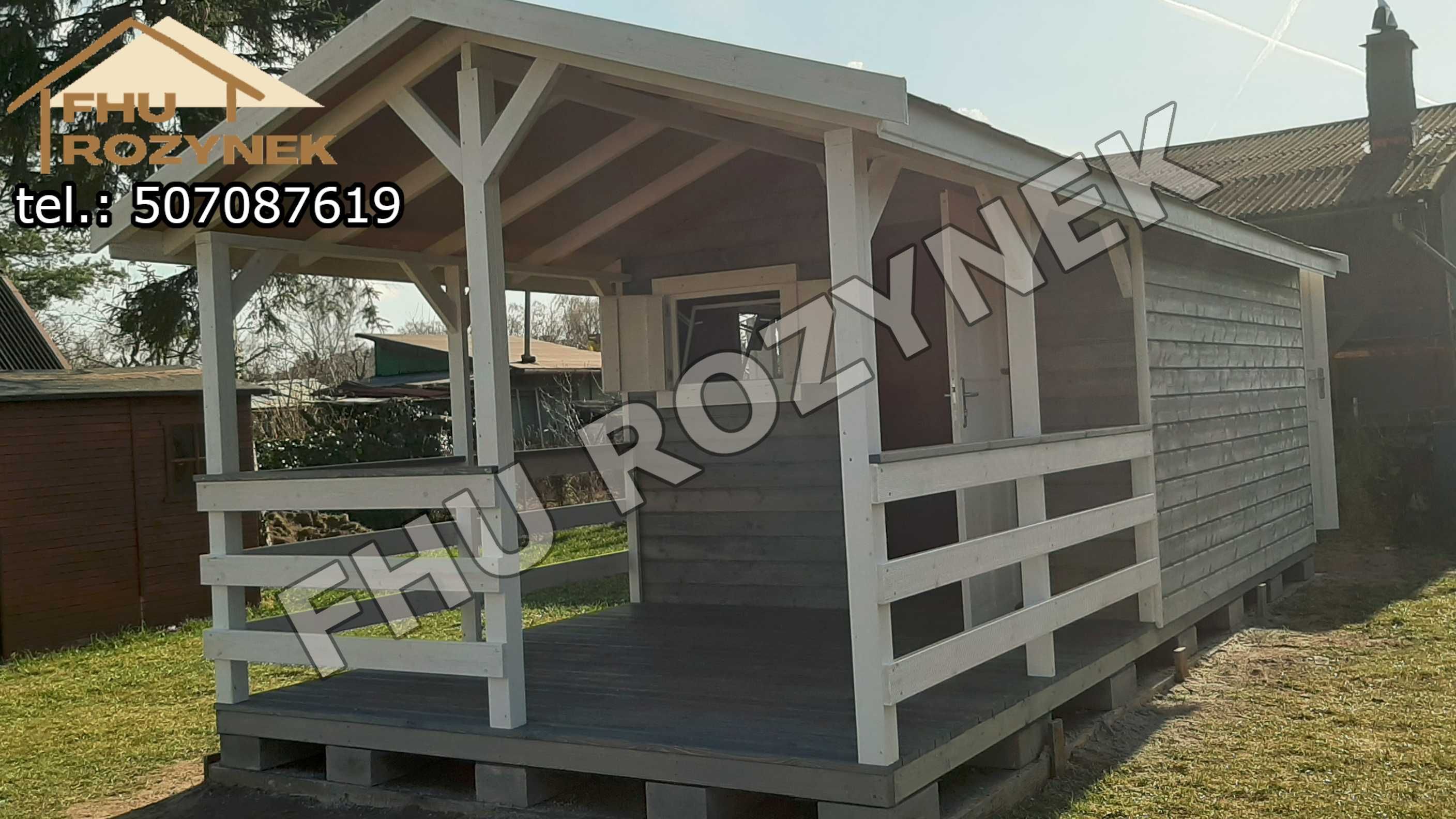domek drewniany letniskowy Ciacho Maxi 21 m2 z montażem na maj