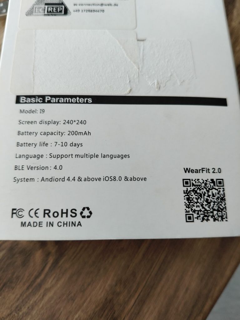 Smartwatch I9, 1..3 calowy ekran dotykowy