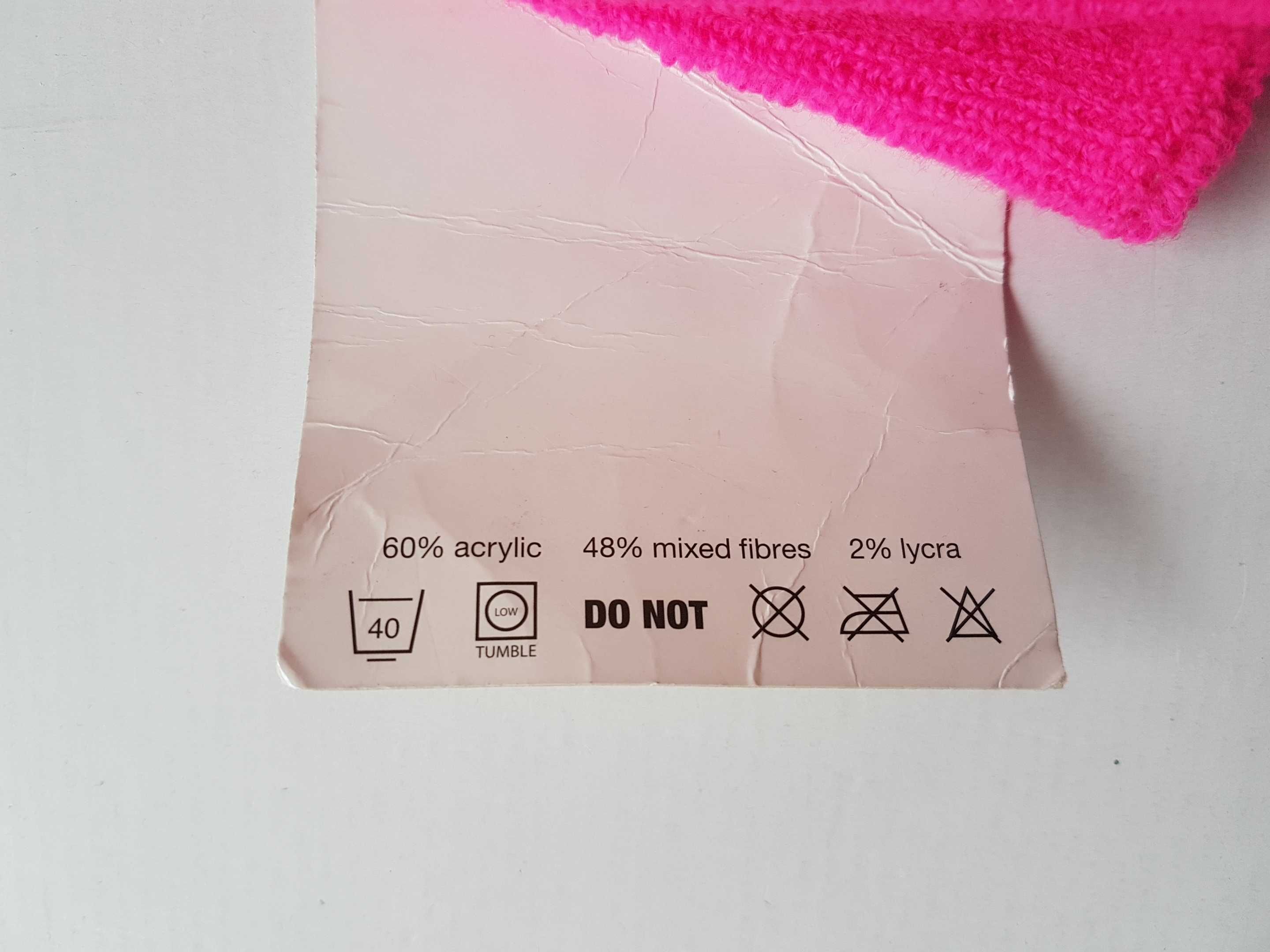 Różowa neonowa opaska frotte na nadgarstek sportowa ozdobna 2szt.