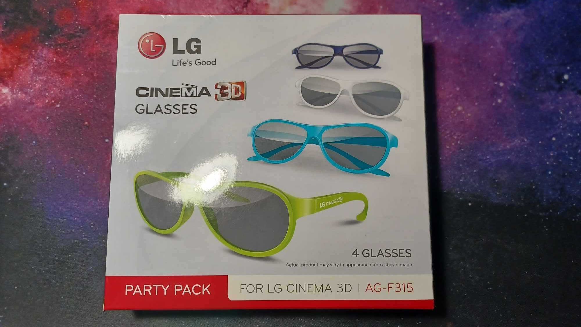 LG Party kolorowe okulary 3D (4 sztuki) do kina domowego