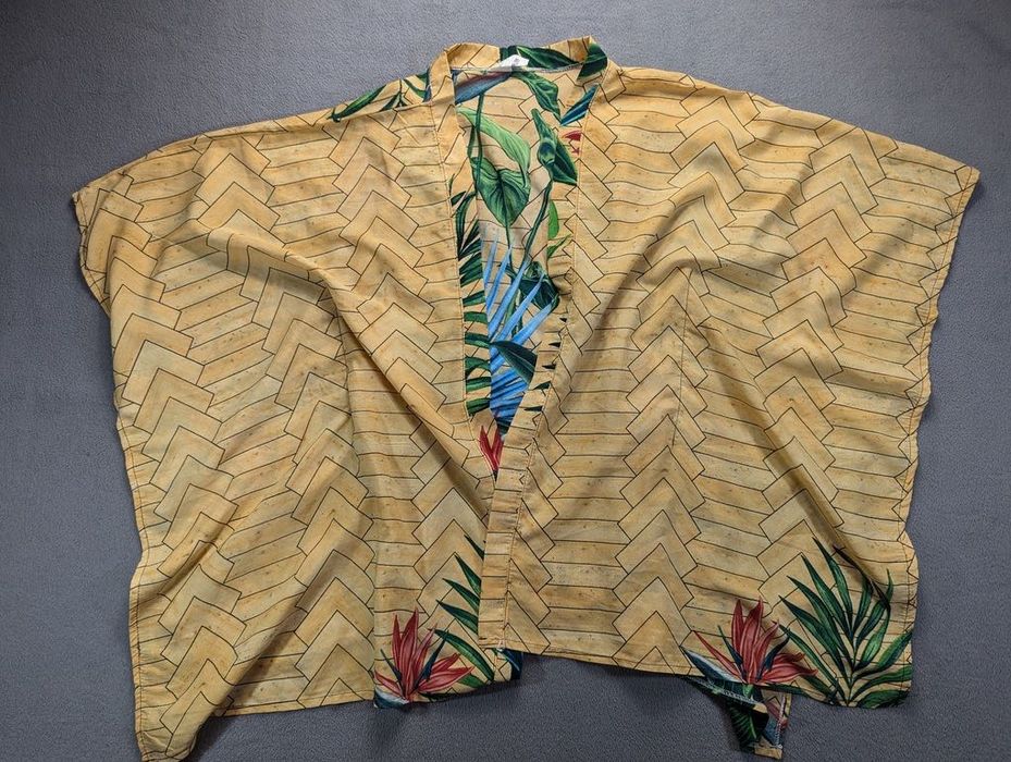 Мужская винтажная тропическая летняя накидка вискоза размер М