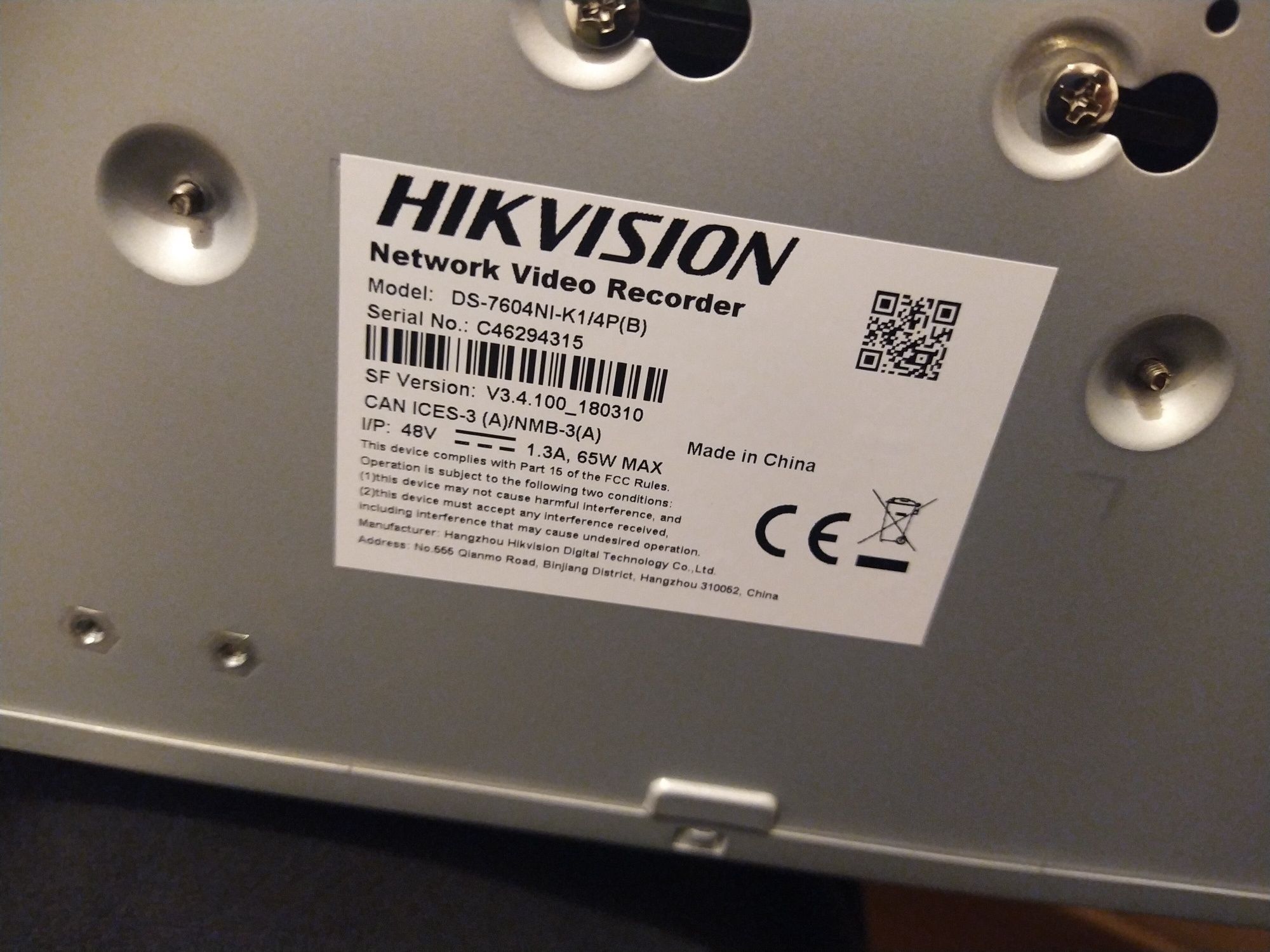 Hikvision zestaw 6kamer rejestrator wtyczki