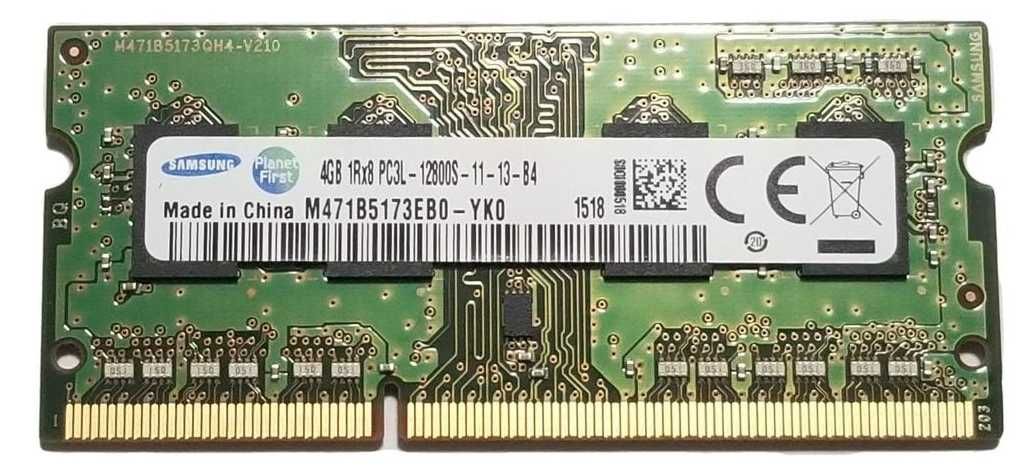 SO-DIMM, 4 GB, DDR3L 1600 MHz 1.35V, Samsung M471B5173EB0-YK0